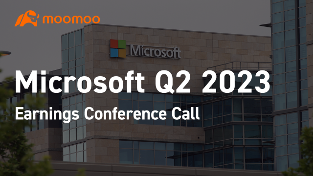 Microsoft  2023 Q2 earnings conference call