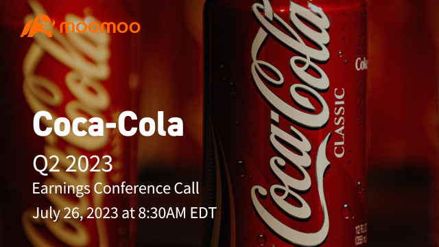Coca Cola 2023 Q2 Earnings Conference Call